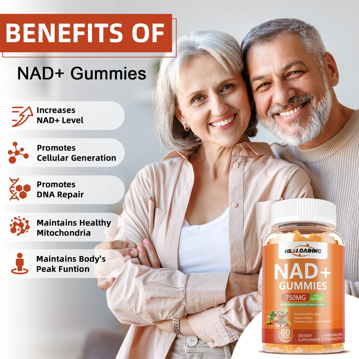 NAD+ Gummies NAD Resveratrol Supplement : NAD Supplements for Women Aging Defense Absorption Than Nicotinamide Riboside Boost Vitamin B3 D3 Sodium Zinc Support Cellular Health Energy and DNA Repair HEALOADINGBuy Supplements Australia