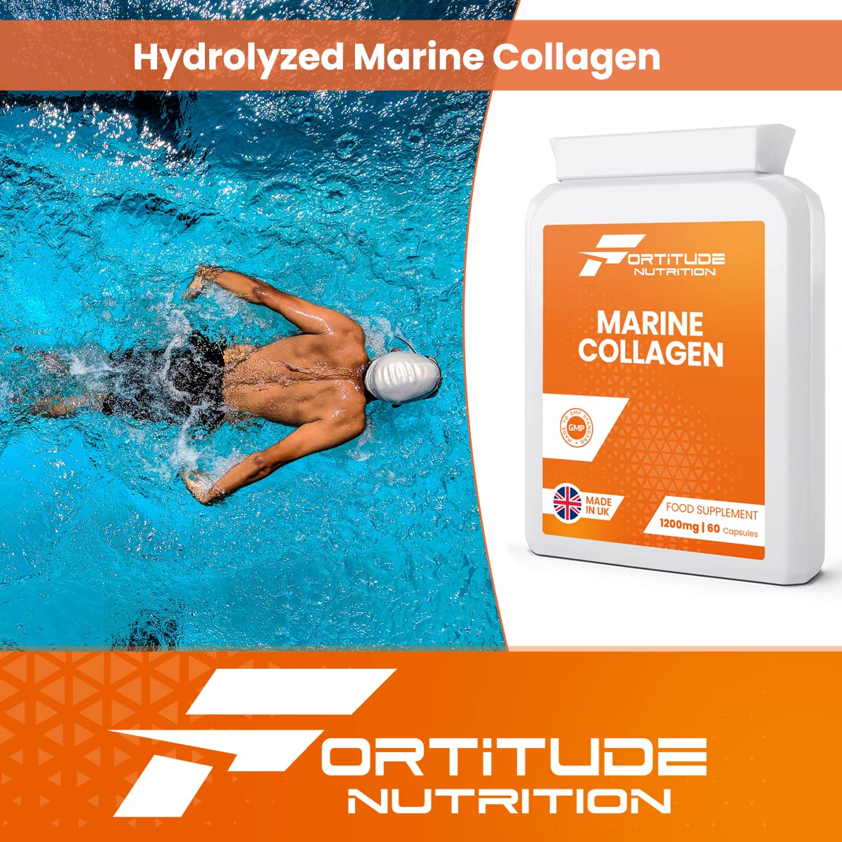 Marine Collagen Capsules | Hydrolyzed Marine Collagen with Vitamin C | High Strength Collagen Fortitude NutritionBuy Supplements Australia