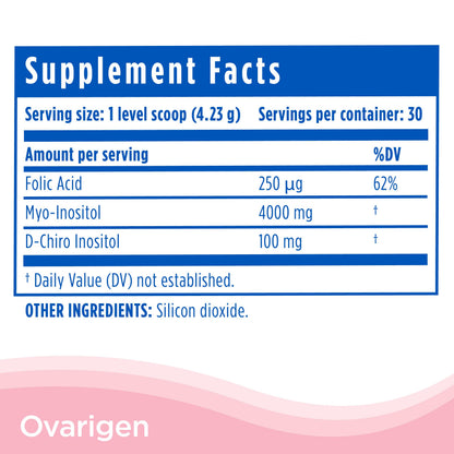 CalmCo Ovarigen Myo-Inositol & D-Chiro Inositol Supplement for Women – 40:1 Inositol Powder with Folic Acid, Fertility Supplements for PCOS, Hormone Balance and Ovarian Support (30 Servings) CalmCoBuy Supplements Australia