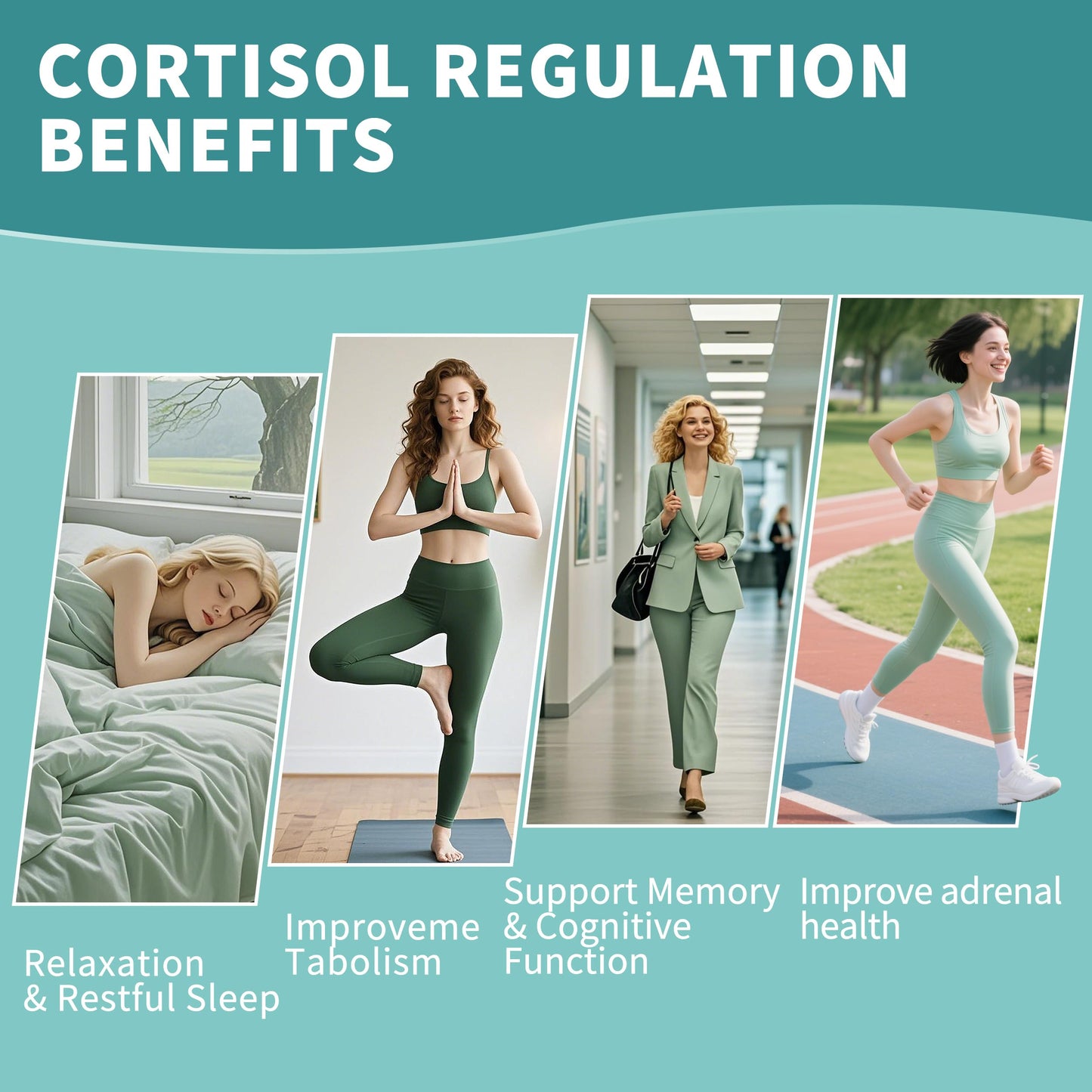 Cortisol Supplements Gummies for Women, Cortisol Reducer w.Ashwagandha Rhodiola Rosea Magnesium L-Theanine Phosphatidylserine Black Peper, Hormone Balanced & Lower Cortisol - 30 Day Vegan Supply HerbanceBuy Supplements Australia