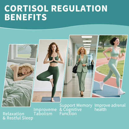 Cortisol Supplements Gummies for Women, Cortisol Reducer w.Ashwagandha Rhodiola Rosea Magnesium L-Theanine Phosphatidylserine Black Peper, Hormone Balanced & Lower Cortisol - 30 Day Vegan Supply HerbanceBuy Supplements Australia