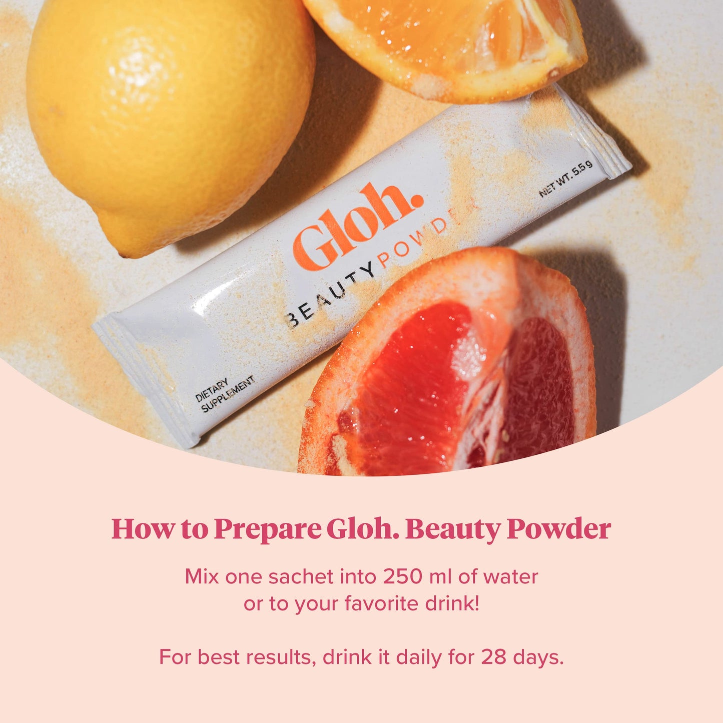 Gloh. Marine Collagen Powder for Women - Peach Flavor Collagen Supplements for Women with Hyaluronic Acid, Vitamin A, B2, B6 Gloh.Buy Supplements Australia