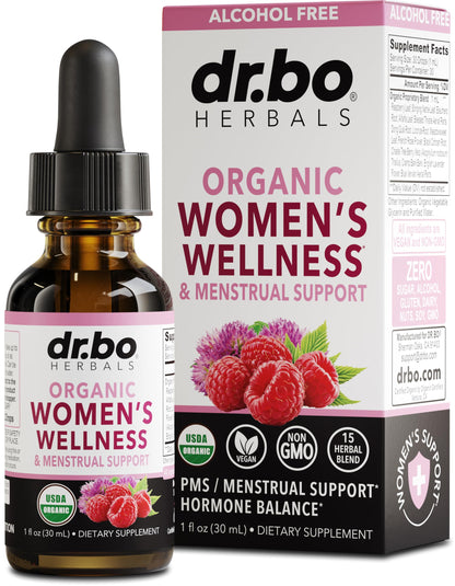 Hormone Balance for Women & PMS Relief - Women's Wellness Organic Hormonal Balance Supplements Liquid Drops & Menstrual Cramp Period Support - Raspberry Leaf, Chasteberry, Black Cohosh Supplement 1 Oz DR. BOBuy Supplements Australia