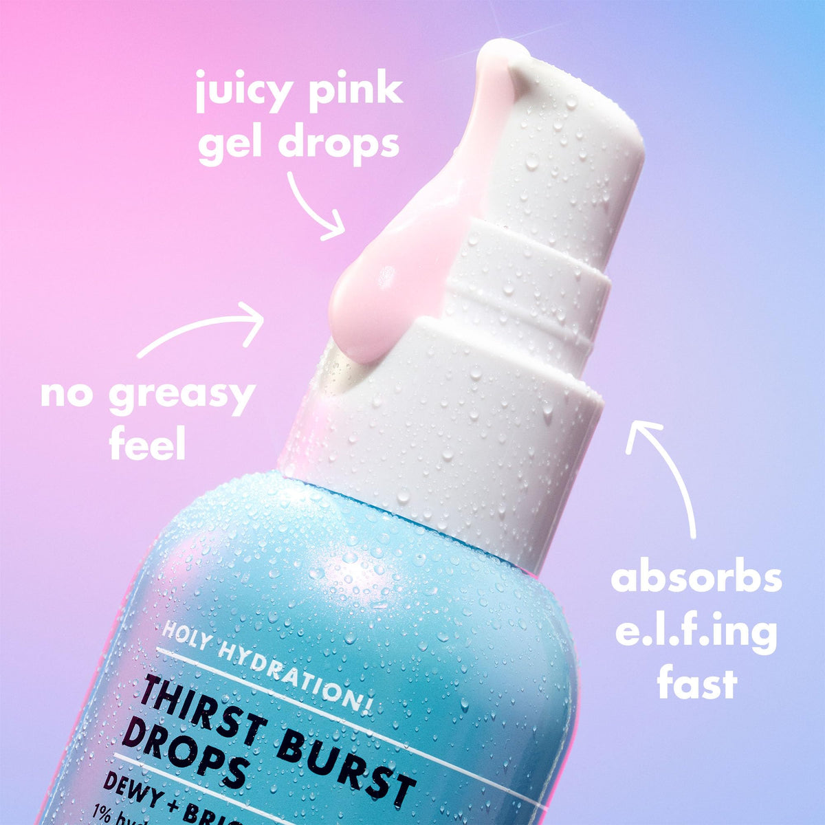 e.l.f. SKIN Holy Hydration! Thirst Burst Drops, Serum For A Radiant Complexion Instantly & Over Time