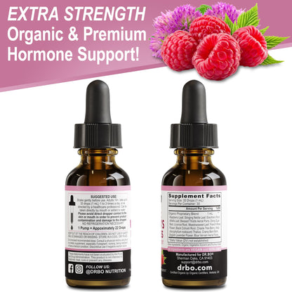 Hormone Balance for Women & PMS Relief - Women's Wellness Organic Hormonal Balance Supplements Liquid Drops & Menstrual Cramp Period Support - Raspberry Leaf, Chasteberry, Black Cohosh Supplement 1 Oz DR. BOBuy Supplements Australia