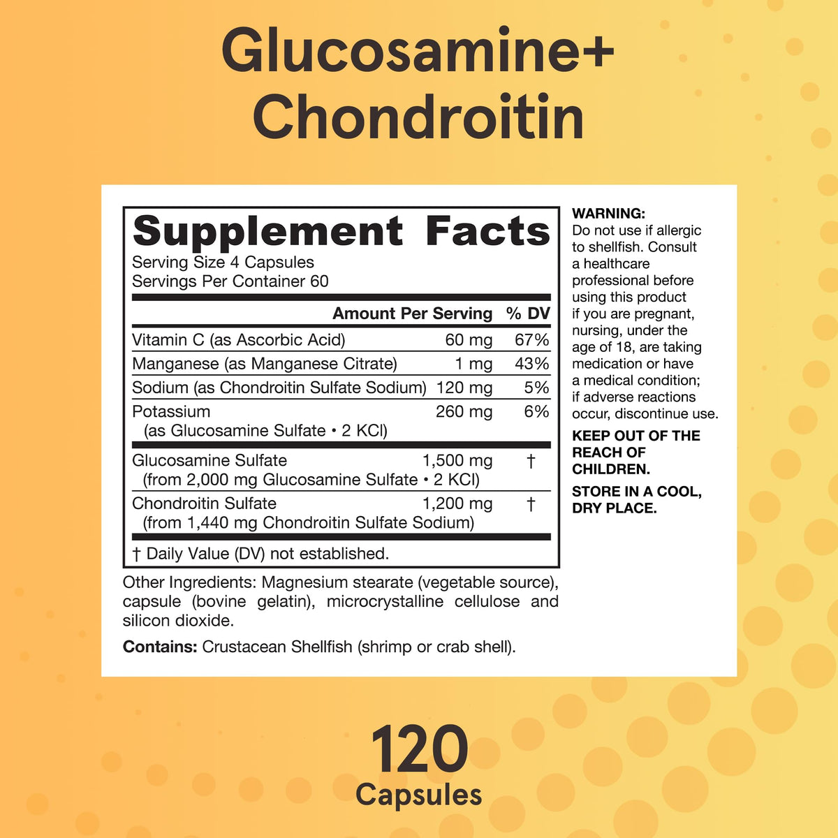 Jarrow Formulas Glucosamine + Chondroitin - 240 Capsules - Nutrient Support - Dietary Supplement for Joint Health - with Vitamin C & Manganese - 60 Servings Jarrow FormulasBuy Supplements Australia