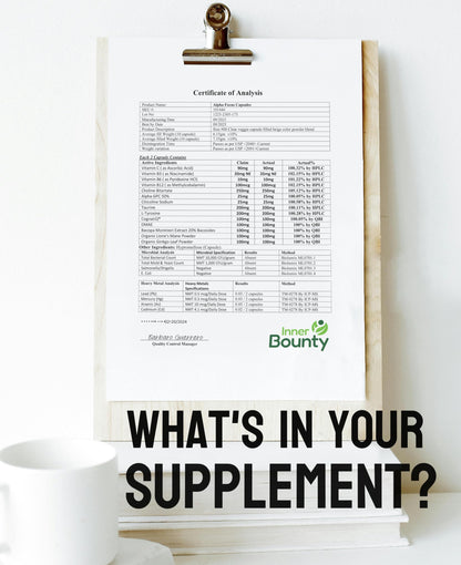 Inner Bounty Focus 14-in-1 Nootropic Brain Supplement with Lions Mane, Alpha GPC Choline, Vitamin C & B12, Taurine, Bacopa - Energy, Cognitive, Memory Support, 60 Filler Free Capsules Inner BountyBuy Supplements Australia