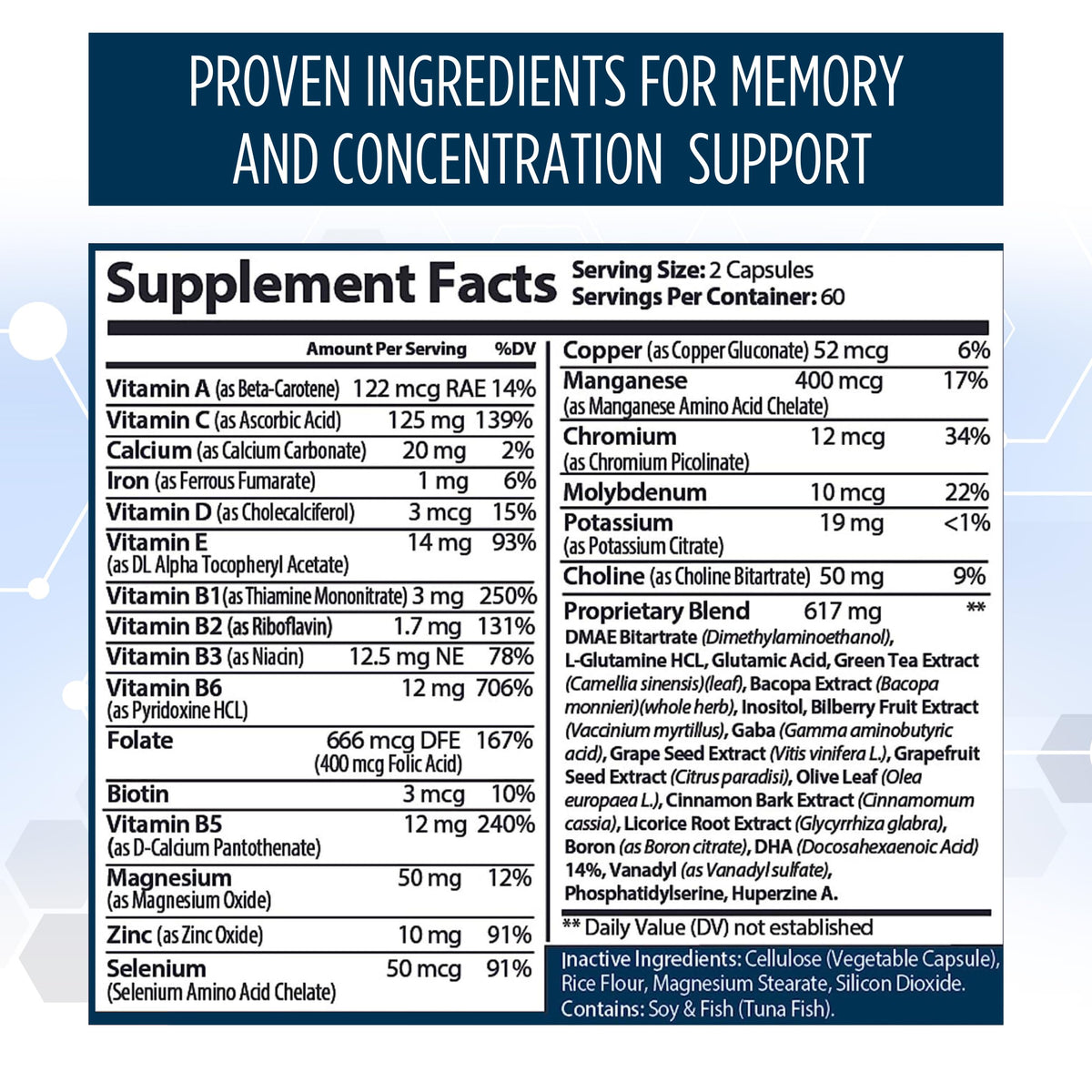 Neuro Plus Brain & Focus Formula - Nootropic Brain Booster Supplement, Supports Brain Health, Mental Clarity & Focus - Enhances Concentration & Mental Energy – 120 Capsules (1) healblendBuy Supplements Australia