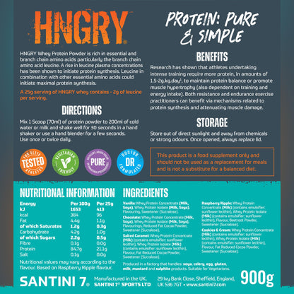 HNGRY Protein Whey Protein Powder Shake with 80% Protein Whey, 900g and 36 Servings HNGRY ProteinBuy Supplements Australia