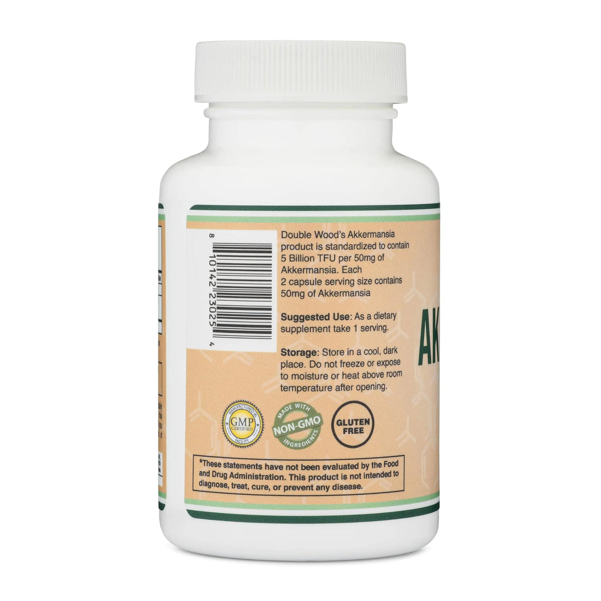 Akkermansia Probiotic and Postbiotic (Increases GLP-1 Production) 120 Capsules, 50mg per Serving (Third Party Tested to 5 Billion TFU per Serving, 50 Billion CFU per Gram) by Double Wood Double Wood SupplementsBuy Supplements Australia
