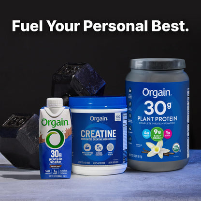 Orgain Creatine Monohydrate Micronized Powder, 100 Servings, Unflavored, Supports Muscle Growth, Post Workout Recovery and Brain Health, No Artificial Additives, for Men & Women, Vegan OrgainBuy Supplements Australia