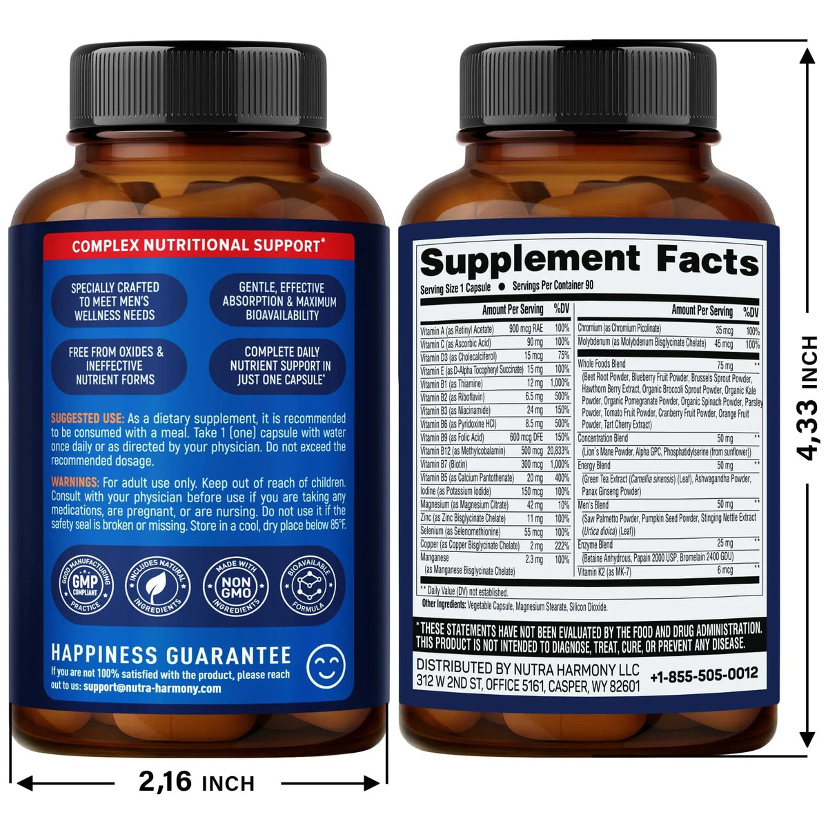 NUTRAHARMONY Multivitamins for Men & Women NUTRAHARMONY
