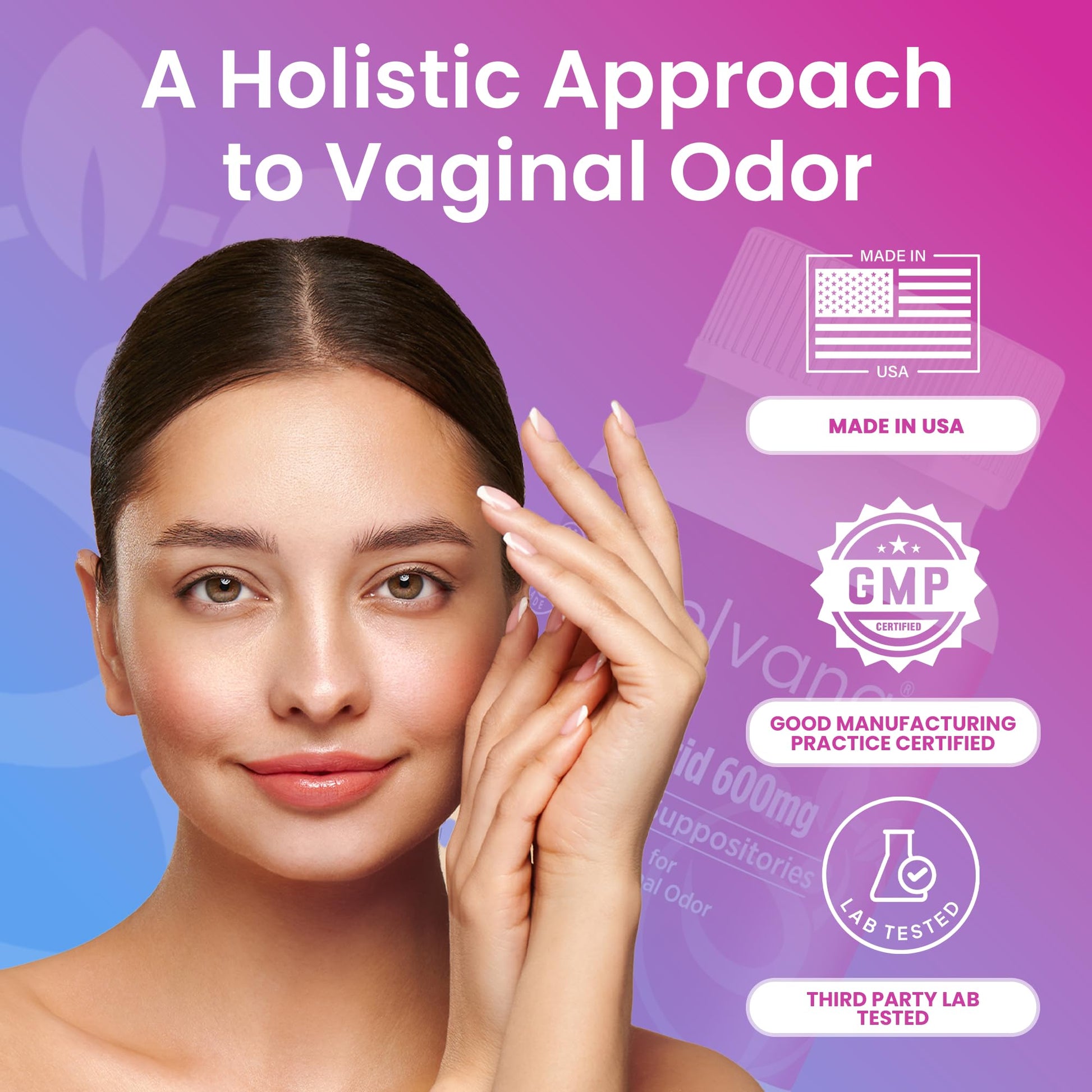 Pelvana Boric Acid Suppositories for Women - 60 Count - 600mg Boric Acid Capsules for Vaginal Odor Use PelvanaBuy Supplements Australia