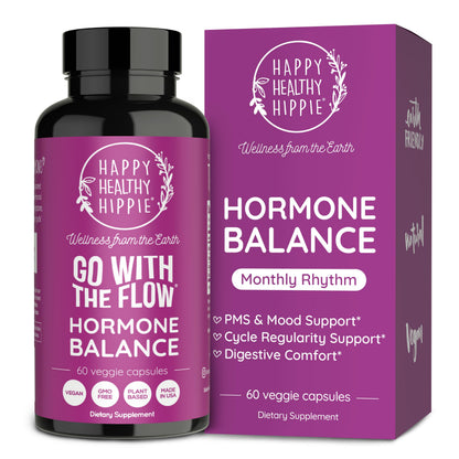Hormone Balance for Women – PMS Support Supplement, Menopause & Perimenopause | Bloating Relief, Menstrual Cramp, Mood, PMDD | Chasteberry Supplements, Black Cohosh, Dong Quai | Vegan, Non-GMO, 60 Ct Happy Healthy HippieBuy Supplements Australia