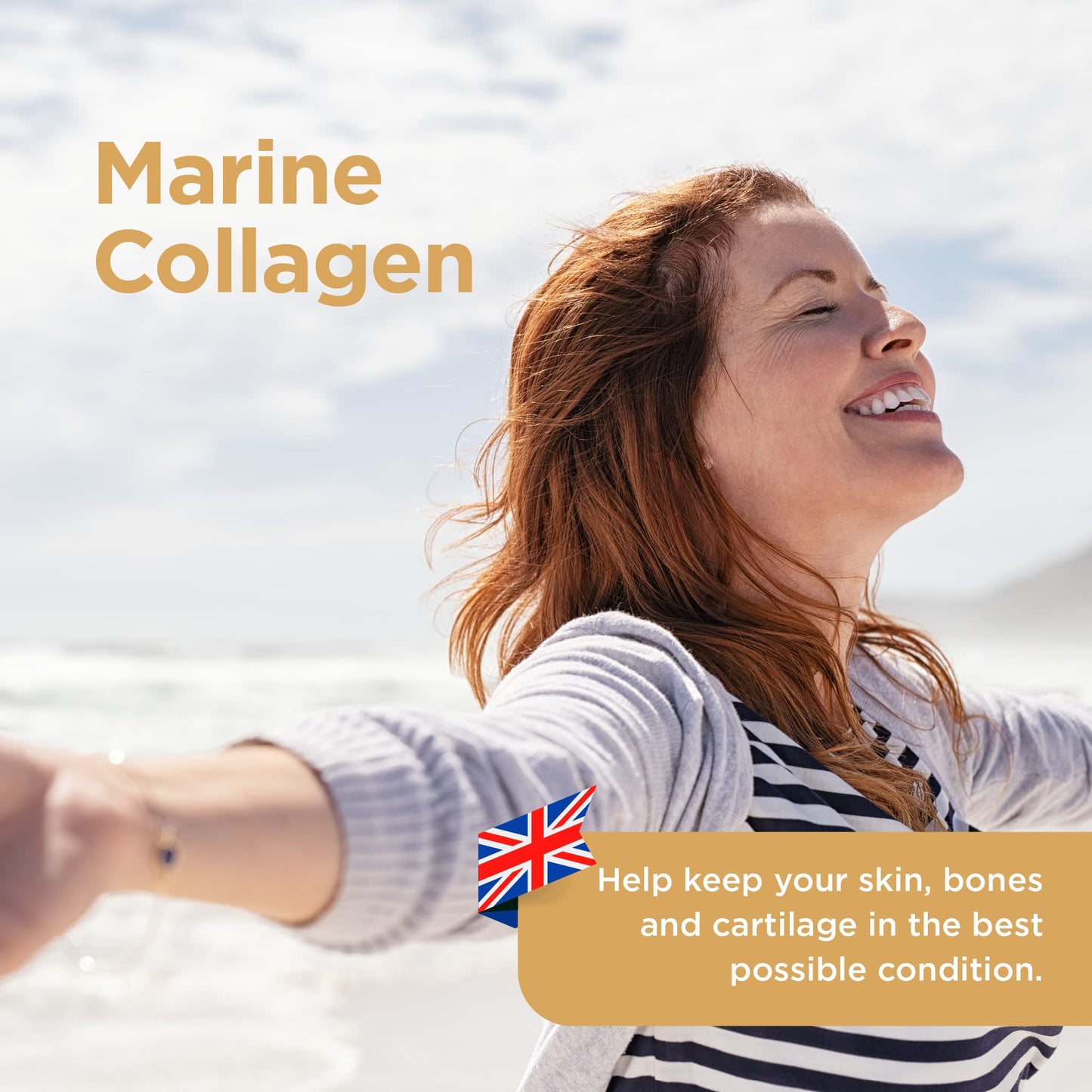 Healthspan Marine Collagen 500mg (120 Tablets) | Hydrolysed Type I Marine Collagen healthspanBuy Supplements Australia