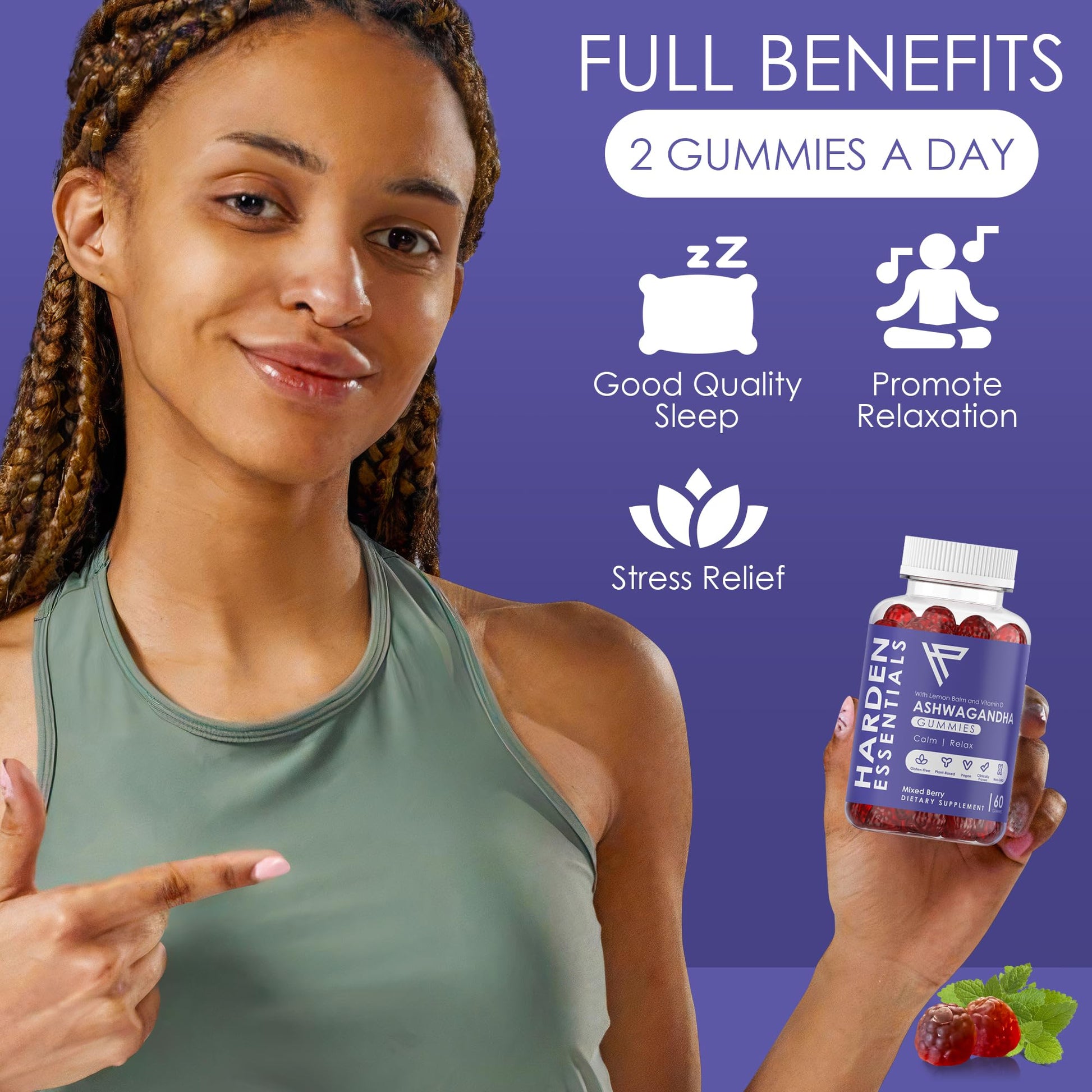 KSM-66 Ashwagandha Gummies 750mg Per Gummy – 1,500mg Per Serving – Stress & Cortisol Support – with Lemon Balm & Vitamin D – 60 Count (30 Day Supply) – Vegan – Harden Essentials Harden essentialsBuy Supplements Australia