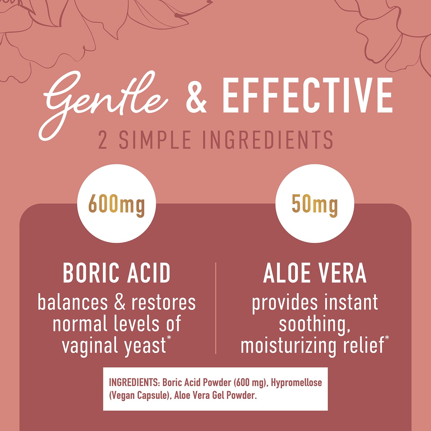 Boric Acid Suppositories for Women | 600mg | for pH Balance, Vaginal Odor & Itching | Feminine Intimate Health SMNutritionBuy Supplements Australia