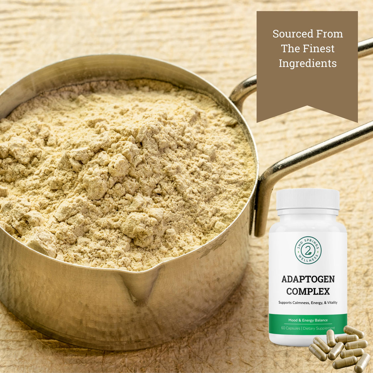 2nd Springs Adaptogen Complex Calmness, Energy and Vitality Booster - Ashwagandha, Schisandra, Astragalus, Ginseng, Rhodiola, and More - Adrenal Support Supplements - 60 Ct 2nd SpringsBuy Supplements Australia