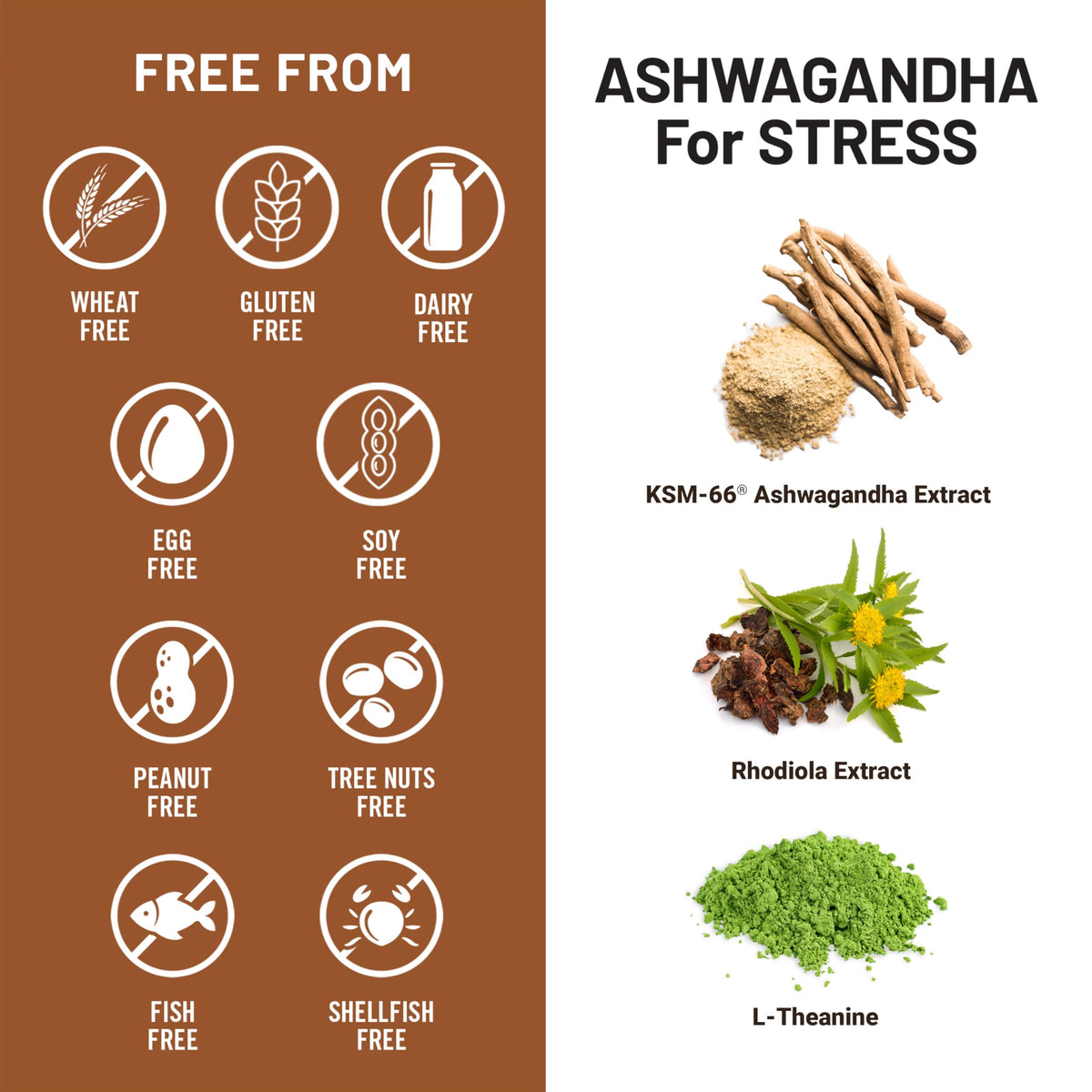 NatureWise Ashwagandha for Stress - With KSM-66 Extract, GABA, L-Theanine, Rhodiola Rosea - Herbal Mood & Sleep Support - Vegan, Non-GMO, Gluten-Free - 60 Capsules[1-Month Supply] NatureWiseBuy Supplements Australia