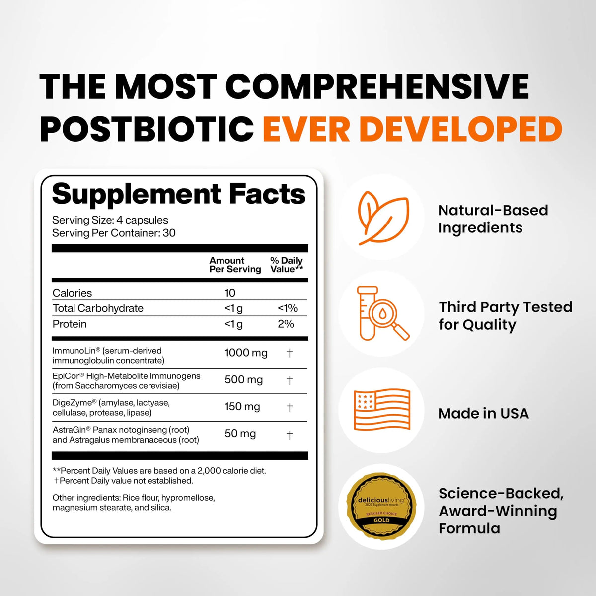 SaltWrap Gut Clinic Postbiotics - Gut Health, Complete Gut Repair, Barrier & Immune Support - Helps Bloating, Gas & Indigestion - 90 Capsules SaltWrapBuy Supplements Australia