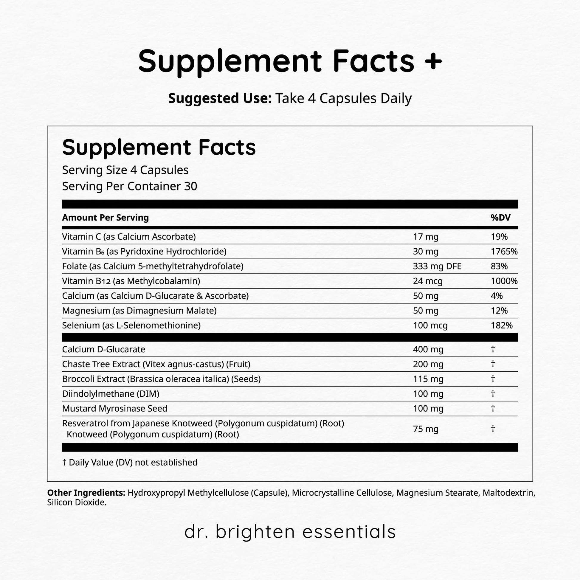 Dr. Brighten Balance - Hormone Balance for Women with Chasteberry and DIM - Targets Hormonal Acne, Period Issues, & PMS - Vegan, Non-GMO Dr. BrightenBuy Supplements Australia