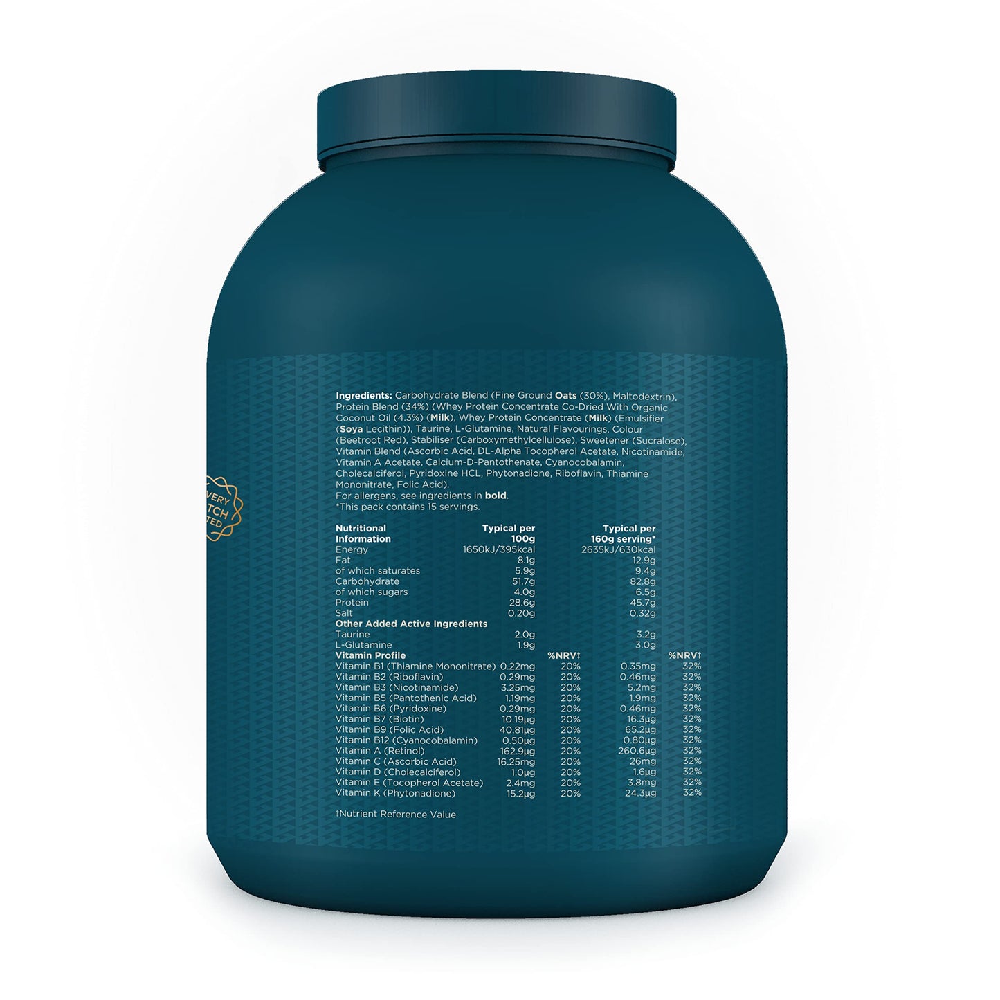 Kinetica OatGain Weight Gainer 600+ Calories & 47g Protein per Serving, 2.4 kg KineticaBuy Supplements Australia
