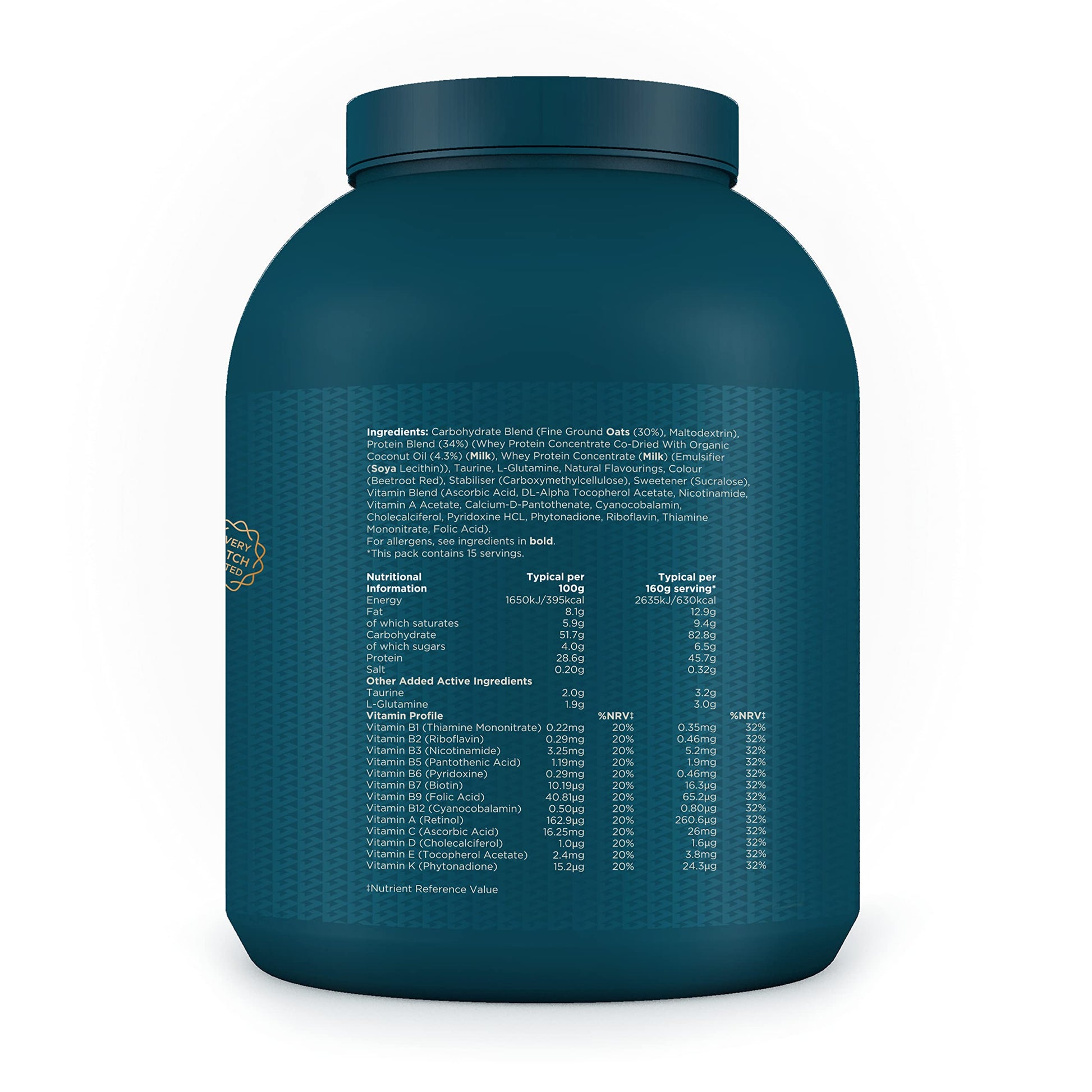 Kinetica OatGain Weight Gainer 600+ Calories & 47g Protein per Serving, 2.4 kg KineticaBuy Supplements Australia