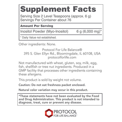 Protocol For Life Balance - Myo-Inositol Powder - Supports a Healthy Mood, Emotional PROTOCOL FOR LIFE BALANCEBuy Supplements Australia