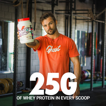 GHOST Whey Protein Powder, Fruity Cereal Milk - 2LB Tub, 25G of Protein - Flavored GHOSTBuy Supplements Australia