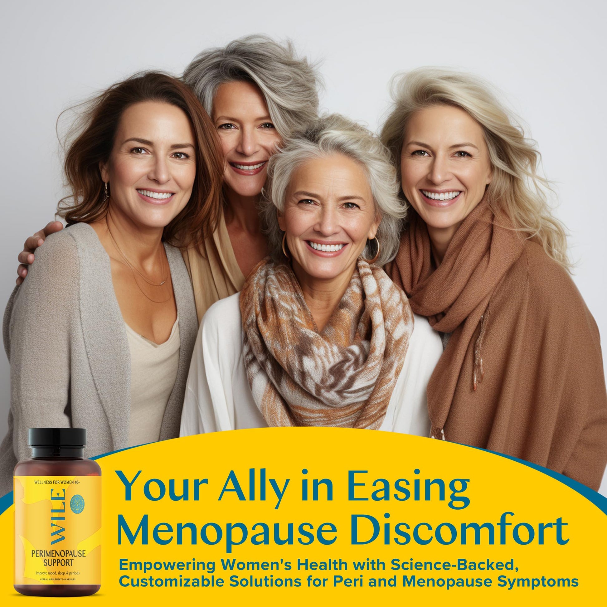 WILE Menopause and Perimenopause Supplements for Women with Ashwagandha - Menopausal Symptoms Relief for Stress, Hot Flashes, Night Sweats - Healthy Sleep & Hormone Balance Support, Vegan, 30 Servings WILEBuy Supplements Australia