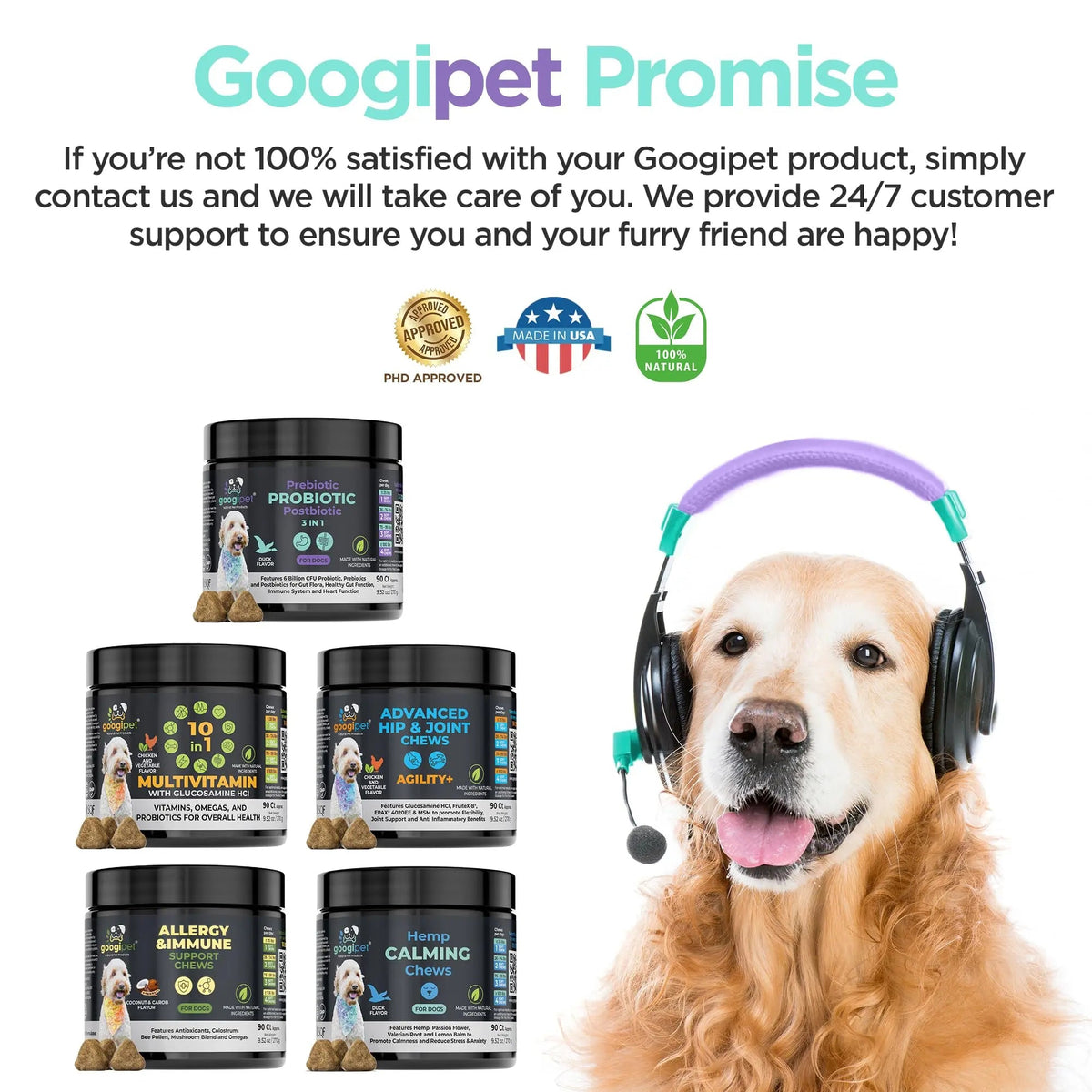 Googipet Probiotics for Dogs Digestive Health - Prebiotics and Probiotics Chews for Dog Yeast Infection Treatment + Digestive Enzymes - Dog Probiotics for Itchy Skin & Ears w/Papaya, Pumpkin, & Fiber GOOGIPET NATURAL PET PRODUCTSBuy Supplements Australia