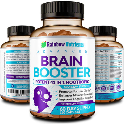 40-in-1 Brain Booster Supplements for Memory, Focus, Clarity, Energy, Performance Rainbow Nutrients, LLCBuy Supplements Australia
