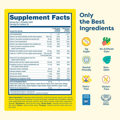 HIYA Kids Multivitamin Tablets – 15+ Essential Vitamins & Minerals with Fruits & Veggies for Ages 2+, Supports Growth HIYABuy Supplements Australia