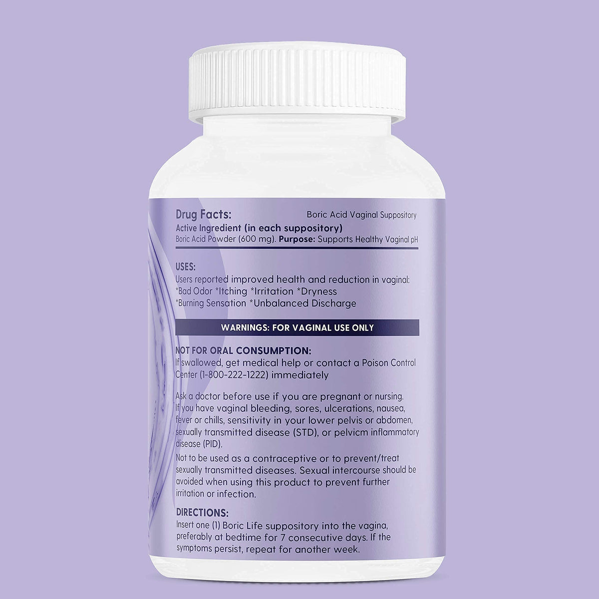 Peachlife Boric Acid Suppositories in Vegetable Capsules - USA Made - Vaginal pH PeachlifeBuy Supplements Australia