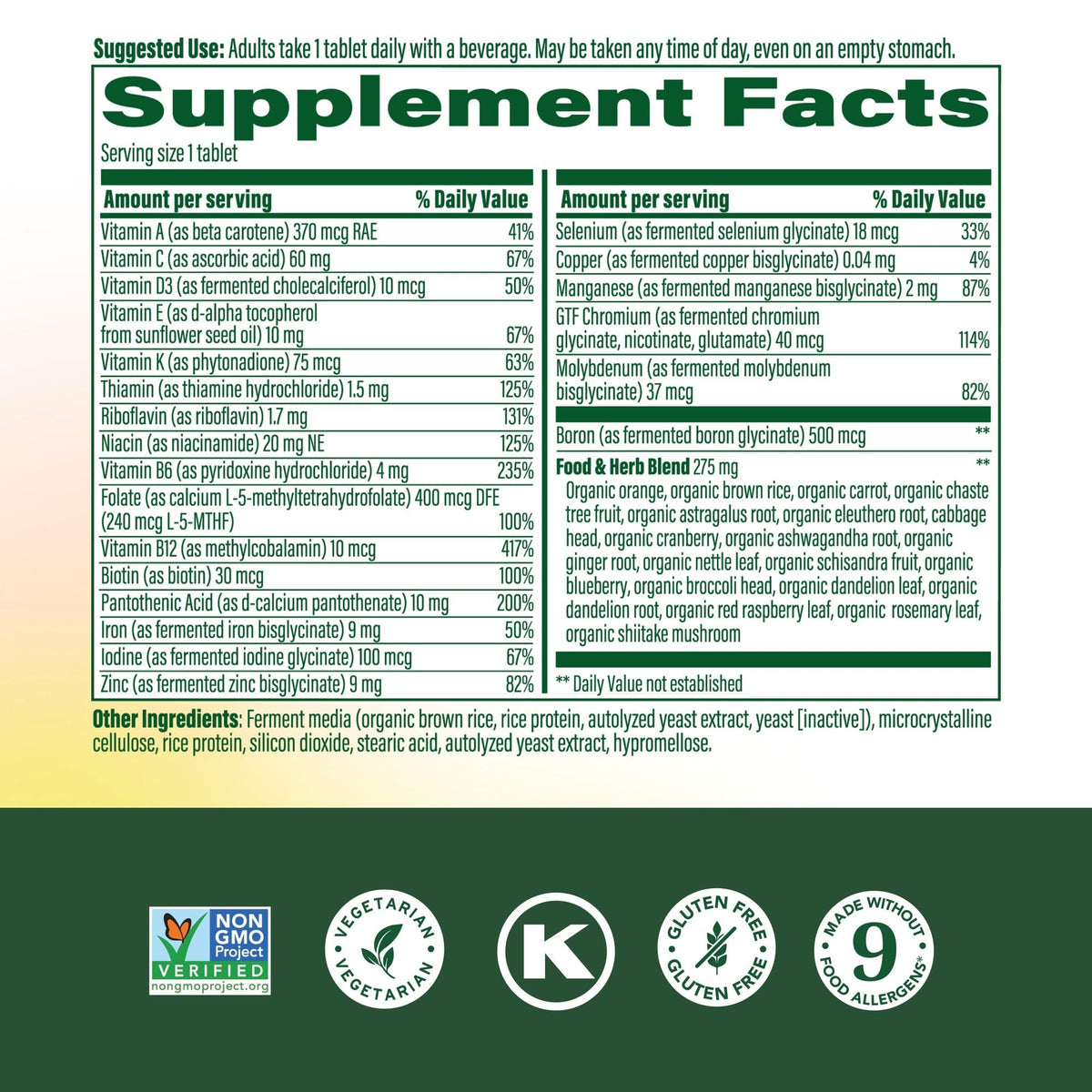 MegaFood Womens Multivitamin One Daily - Multivitamin for Women - Vitamin C, Vitamin D, Iron & B Vitamins - Bone, Energy Metabolism & Immune Support MegaFoodBuy Supplements Australia