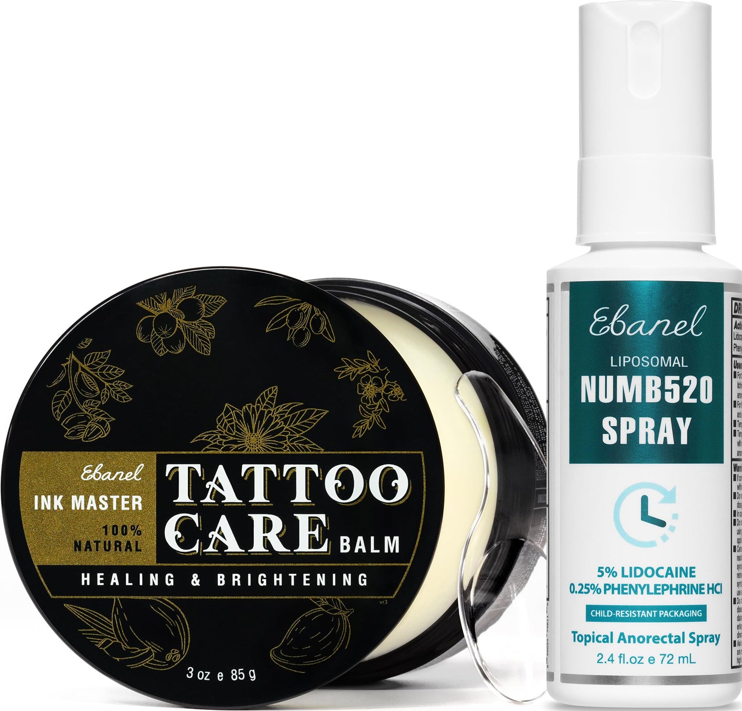 Ebanel Bundle of 5% Lidocaine Numbing Spray and Tattoo Aftercare Healing Balm Ebanel buy supplements Au