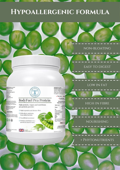 Complementary Supplements - BodyFuel Hypoallergenic Pea Protein Isolate Powder Plus Phytonutrients Complementary SupplementsBuy Supplements Australia