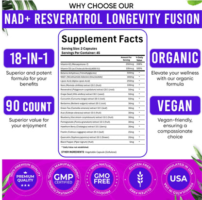Adndale Liposomal NAD Supplement. Longevity Formula NMN Supplement Alternative. 90CT Advanced NAD+ Resveratrol AdndaleBuy Supplements Australia