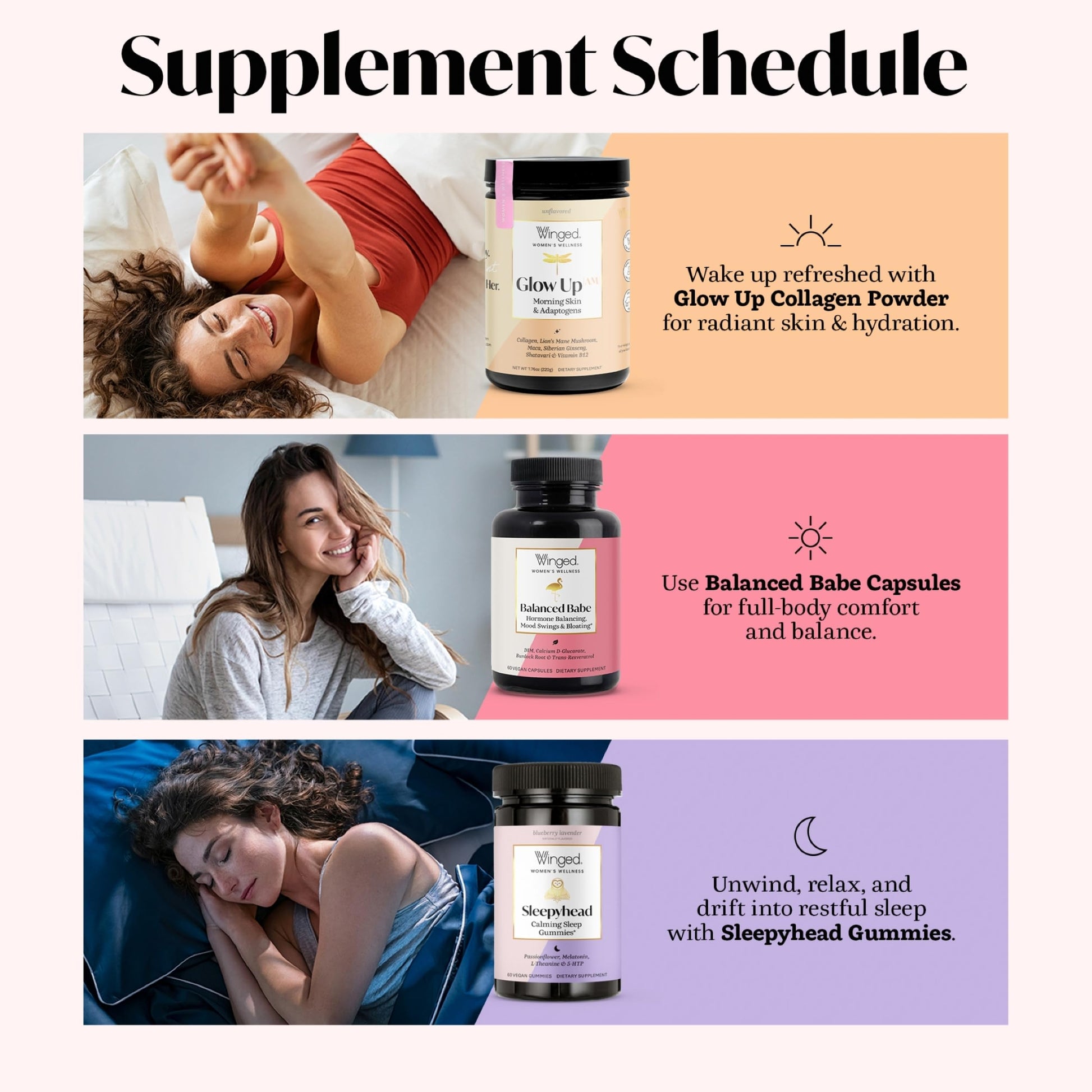 Winged Wellness Balance Babe, Hormone Balance & Estrogen Detox Supplement for Women - 100mg DIM & Calcium D-Glucarate & Milk Thistle for PMS Bloating, Cramps, Mood & Hormonal Acne Support, 60 Capsules Winged WellnessBuy Supplements Australia