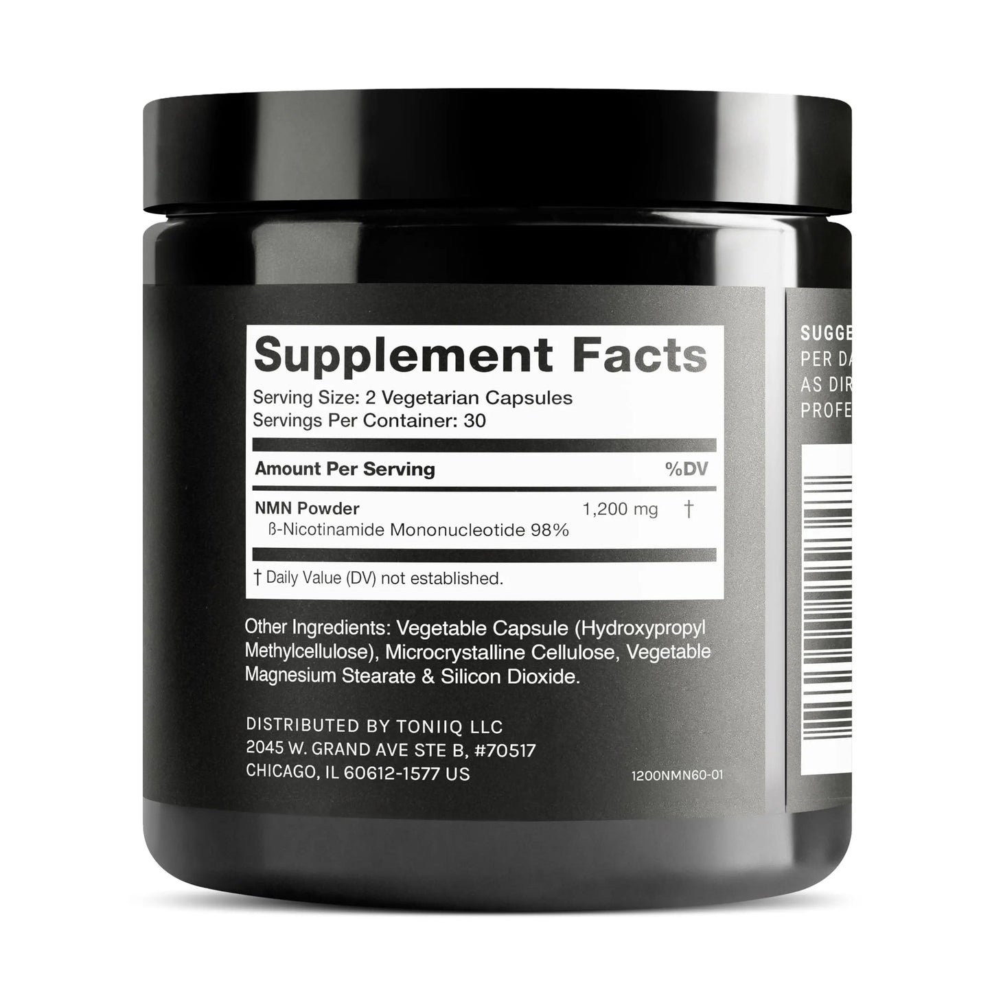 Toniiq NMN Supplement 1200mg - Third Party Tested Stabilized Capsules - 98% Highly Purified for NAD + - 60 Capsules Nicotinamide Mononucleotide Booster Supplement Toniiq buy supplements Au