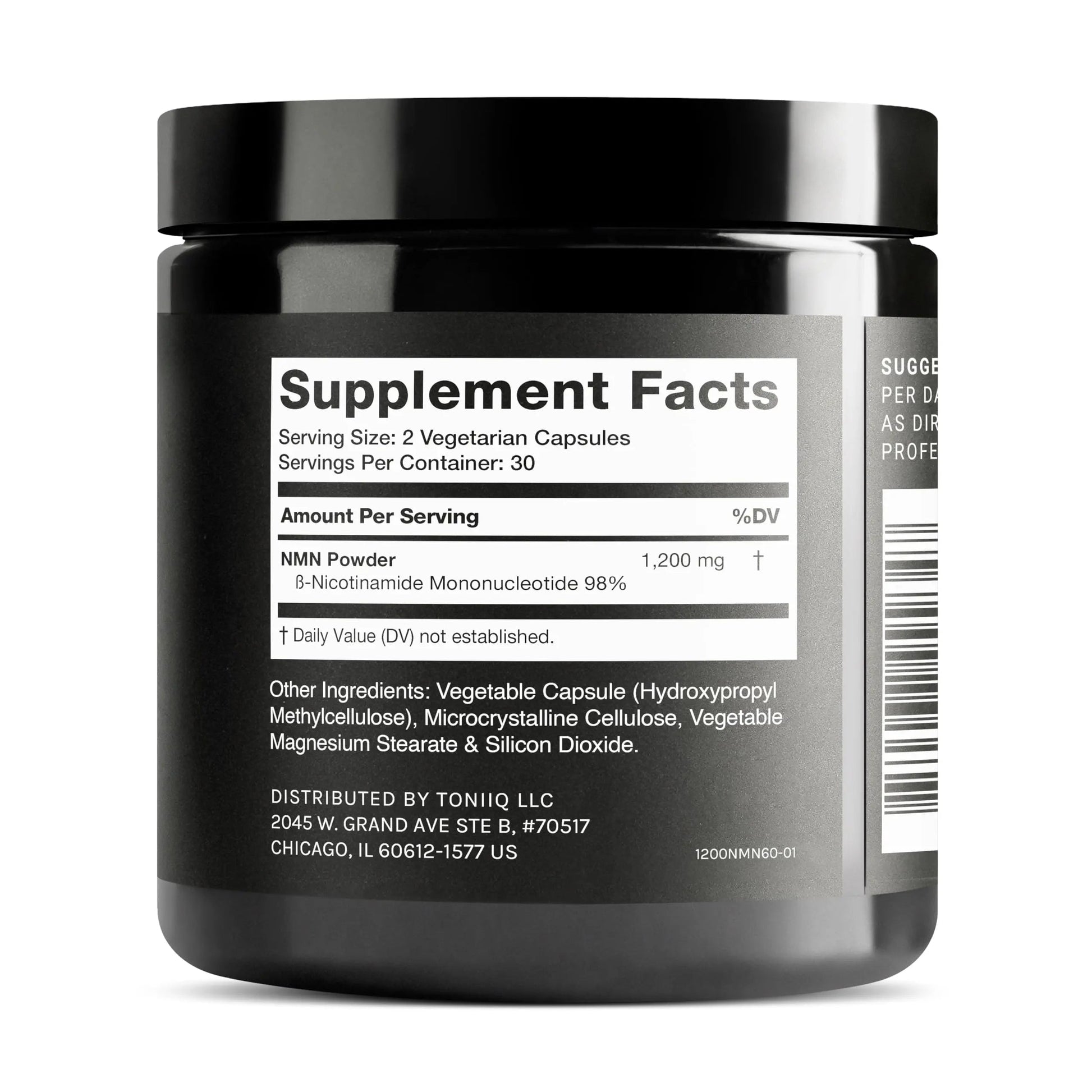 Toniiq NMN Supplement 1200mg - Third Party Tested Stabilized Capsules - 98% Highly Purified for NAD + - 60 Capsules Nicotinamide Mononucleotide Booster Supplement Toniiq buy supplements Au