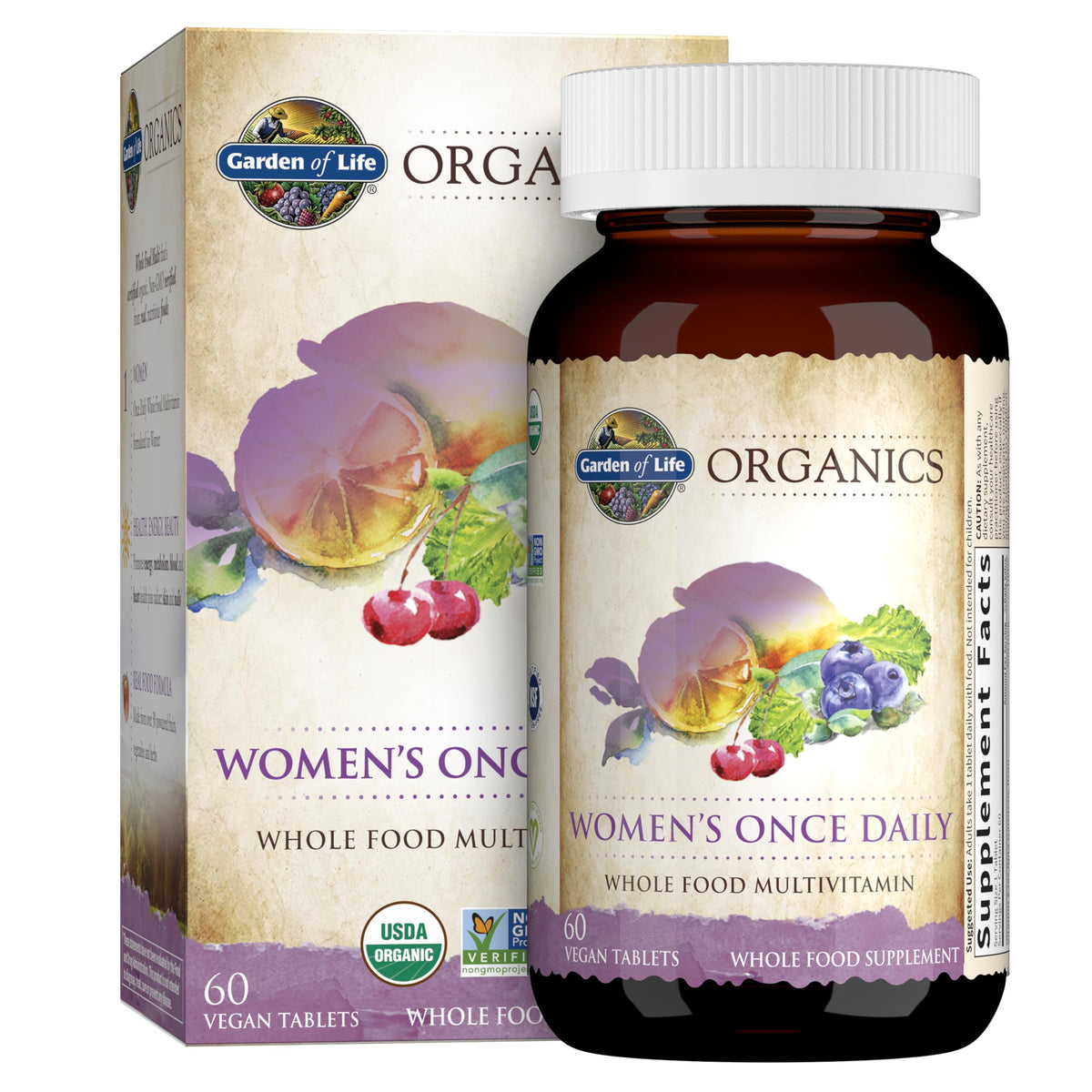 Garden of Life Organics Multivitamin for Women - Women's Once Daily Multi - Whole Food Multi with Iron, Biotin, Vegan Organic Womens Multivitamin Garden of LifeBuy Supplements Australia