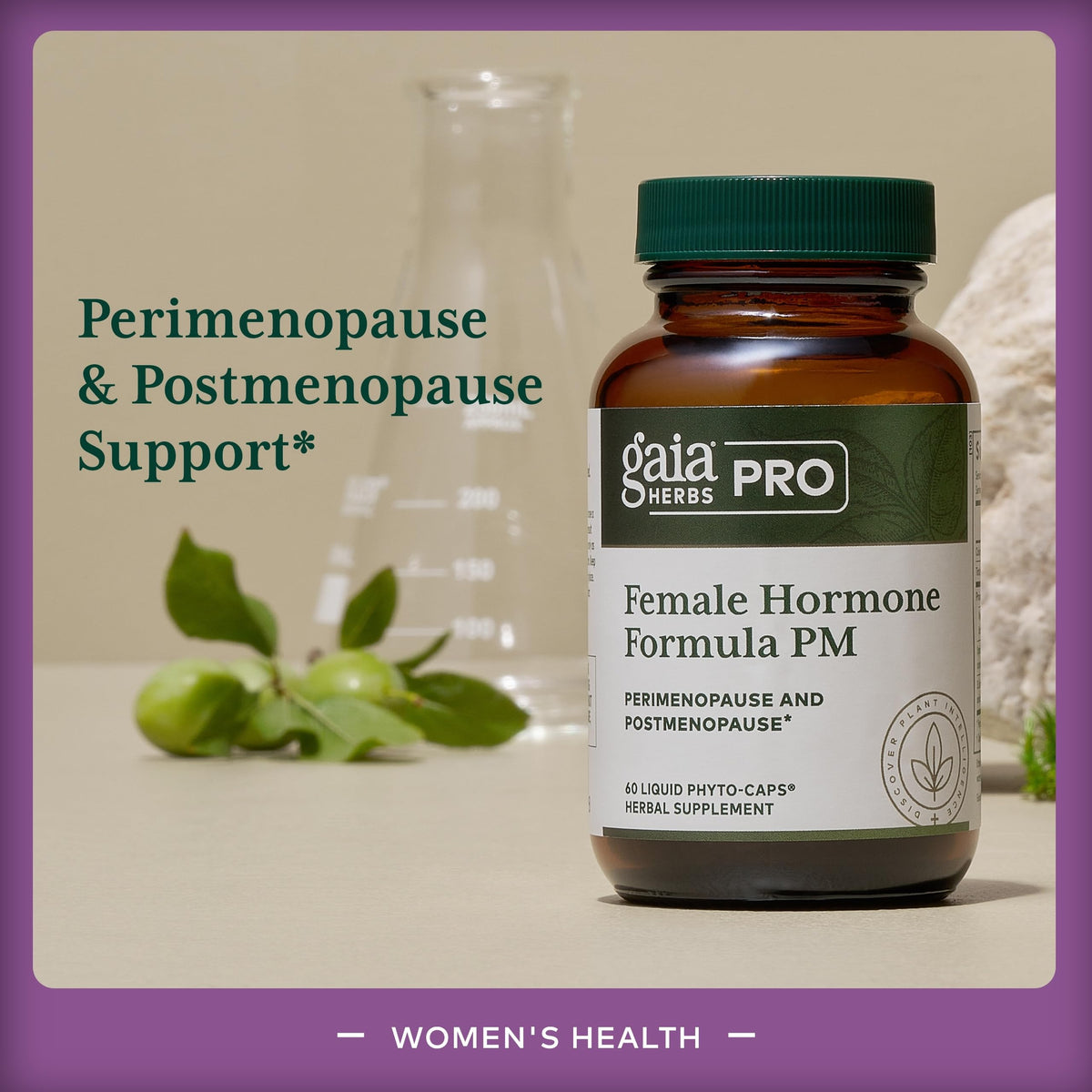 Gaia Herbs Pro Female Hormone Formula PM - Women's Health Supplement for Menopause & Sleep Support - Black Cohosh & St. John's Wort - Vegan, Soy-Free & Gluten-Free - 60 Liquid Phyto-Caps (30 Servings) Gaia Herbs PROBuy Supplements Australia
