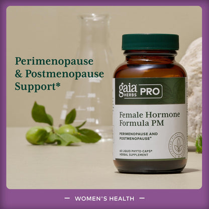 Gaia Herbs Pro Female Hormone Formula PM - Women's Health Supplement for Menopause & Sleep Support - Black Cohosh & St. John's Wort - Vegan, Soy-Free & Gluten-Free - 60 Liquid Phyto-Caps (30 Servings) Gaia Herbs PROBuy Supplements Australia