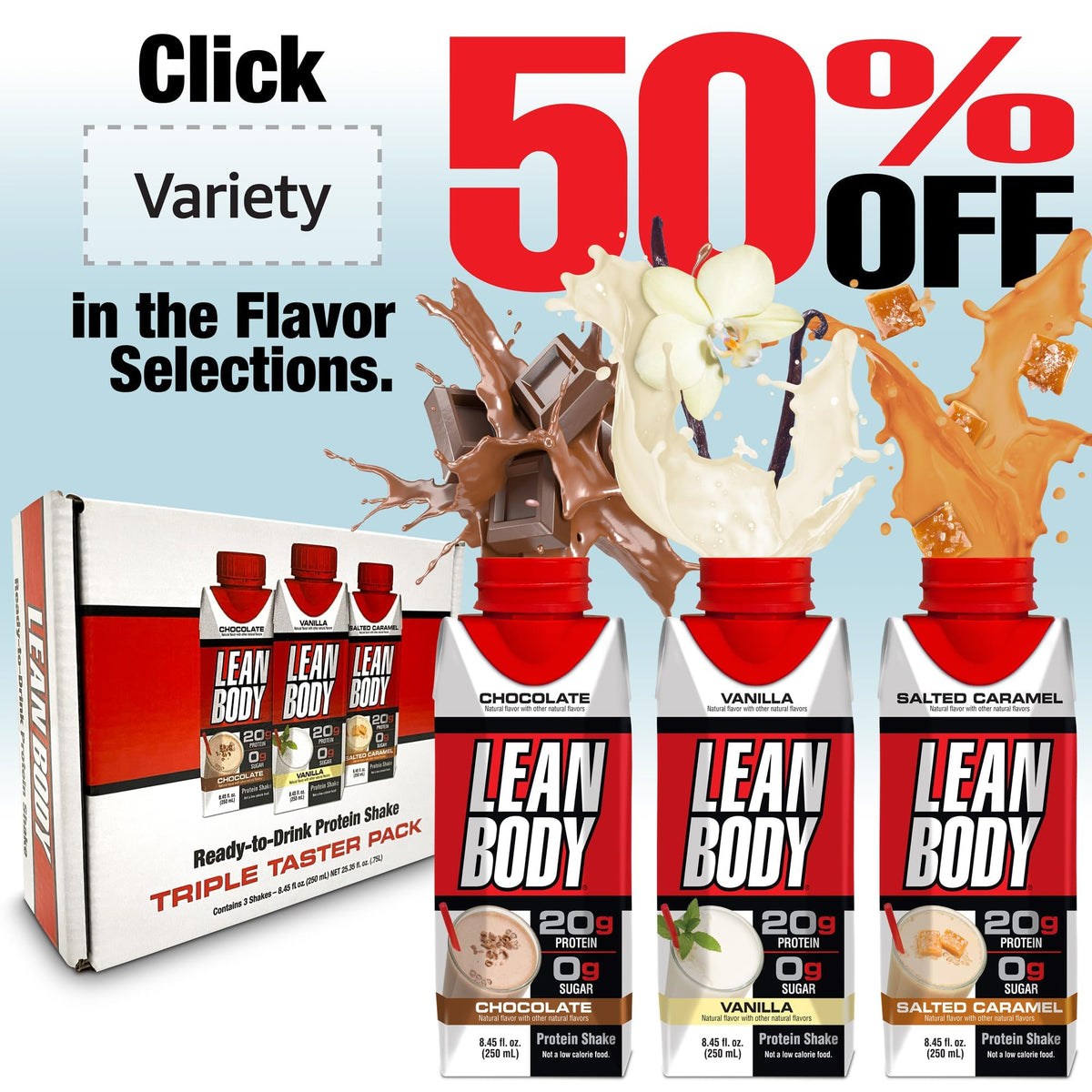 Lean Body Ready-to-Drink Vanilla Protein Shake, 40g Protein, Whey Blend, 0 Sugar, Gluten LabradaBuy Supplements Australia