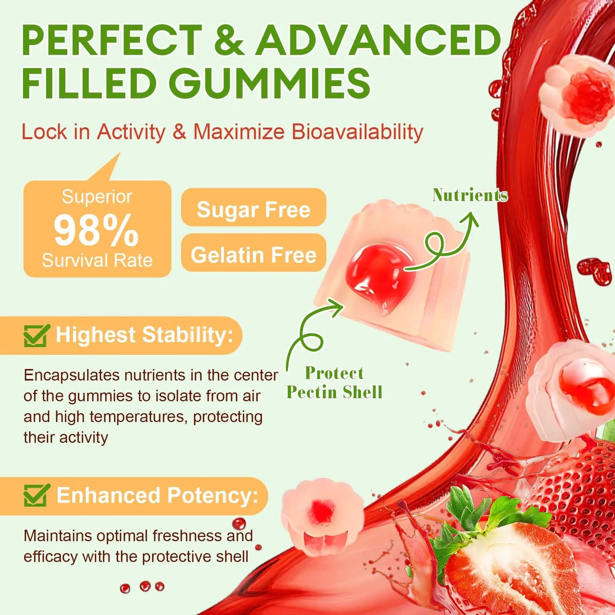 (2 Packs) Totaria Sugar Free 5-in-1 Probiotic Prebiotic Postbiotic Gummy, Probiotics for Women Men with Digestive Enzymes, Peppermint, Complete Immune, Gut & Digestive Support, Vegan Strawberry Flavor TotariaBuy Supplements Australia