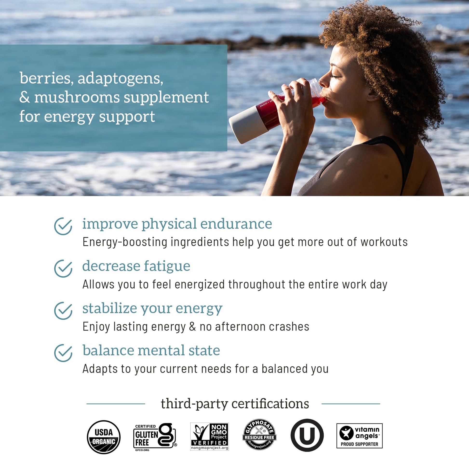 Organifi Red Juice - Vegan Energy Powder - Berry-Flavored Adaptogen Drink OrganifiBuy Supplements Australia