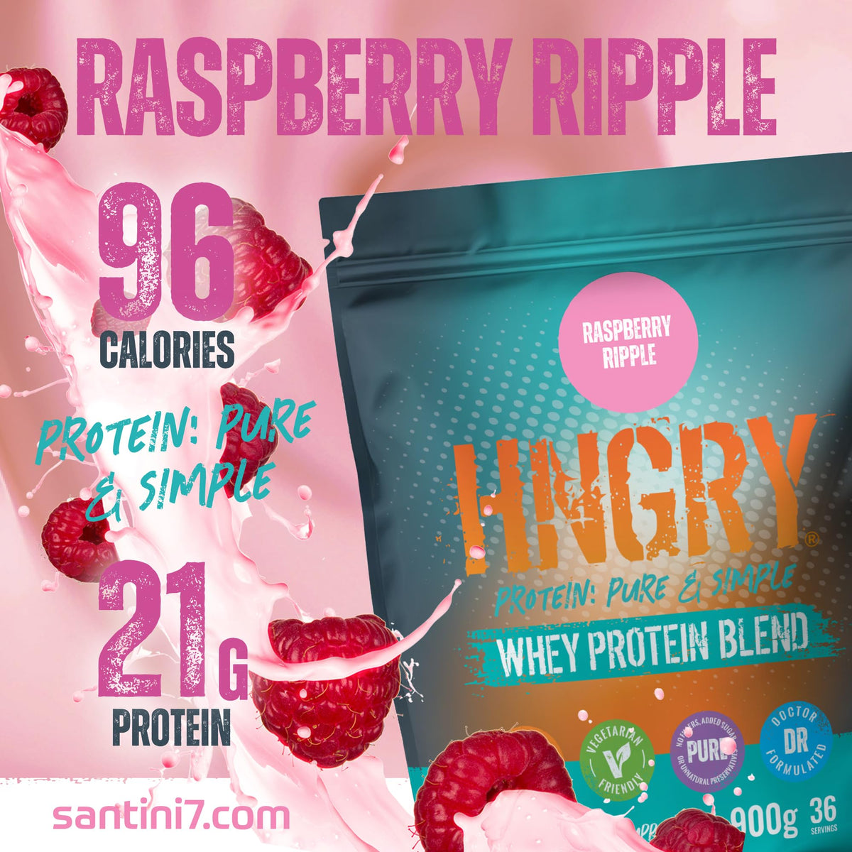 HNGRY Protein Whey Protein Powder Shake with 80% Protein Whey, 900g and 36 Servings HNGRY ProteinBuy Supplements Australia