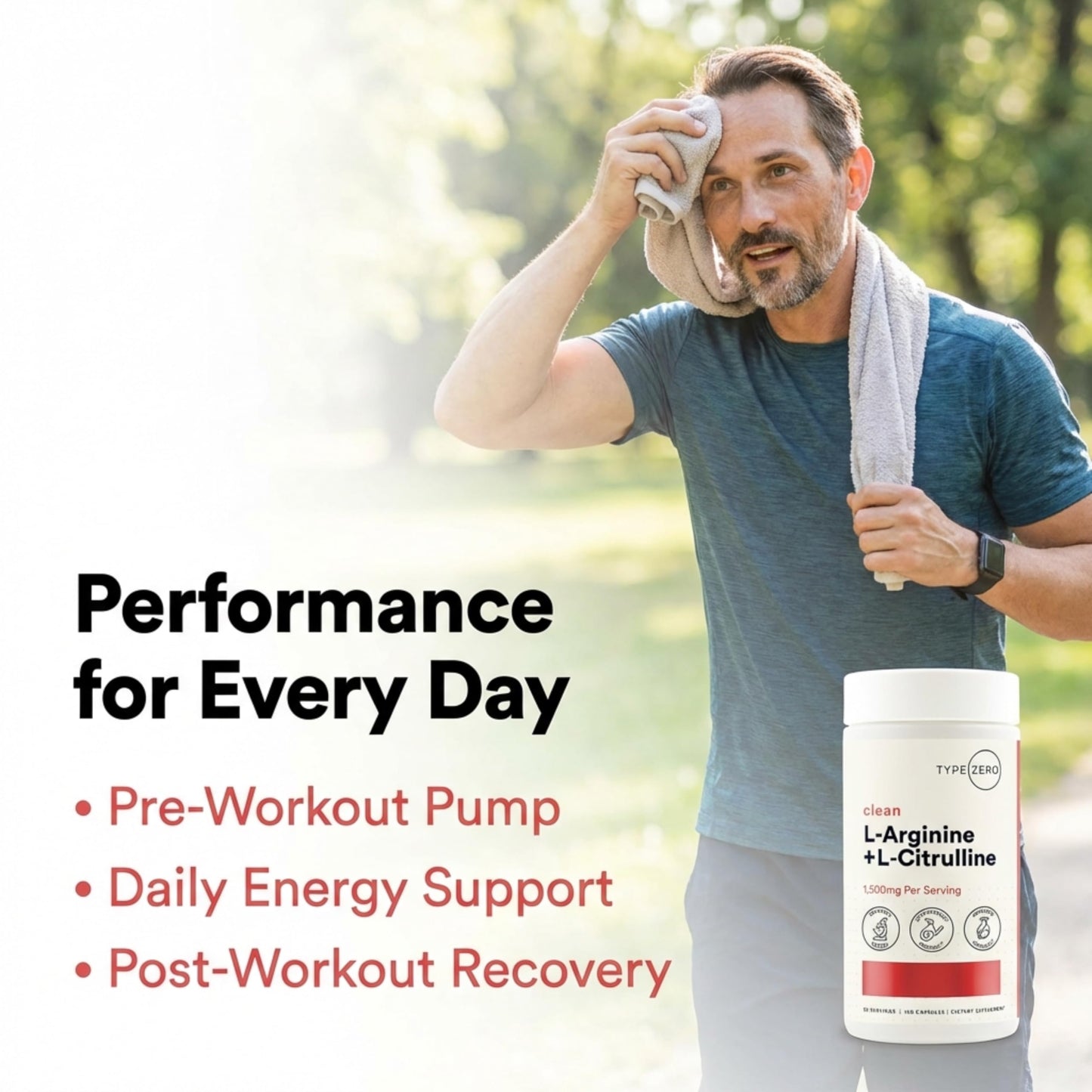 Type Zero L-Arginine + L-Citrulline Supplement (1500mg) - Nitric Oxide Booster - Clean, Keto-Friendly, GMO-Free, 180 Capsules, 90 Servings Type ZeroBuy Supplements Australia