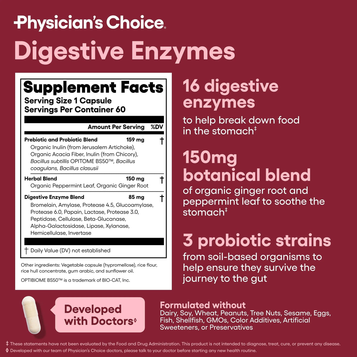 Physician's CHOICE Advanced Gut Health Bundle: 60 Billion Probiotics 30ct + Digestive Enzymes 60ct for Digestive, Gut, and Immune Health Supports Occasional Constipation, Diarrhea, Gas, and Bloating Physician's CHOICEBuy Supplements Australia